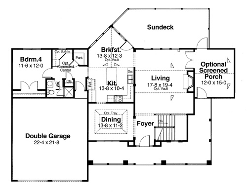 Main Level image of AVERY I House Plan
